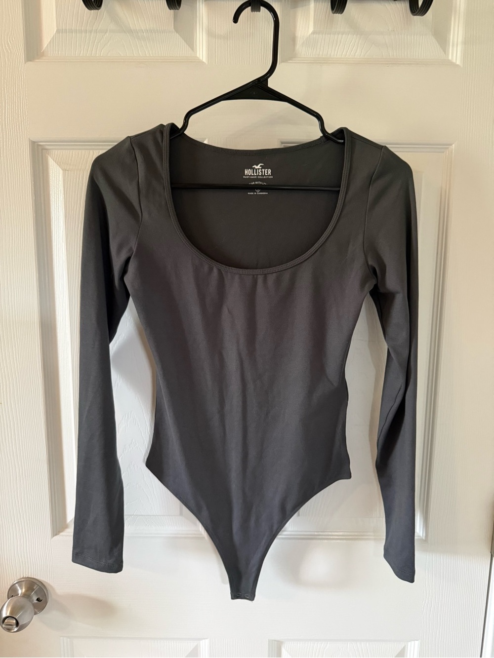 Hollister Black Long Sleeve Bodysuit Top